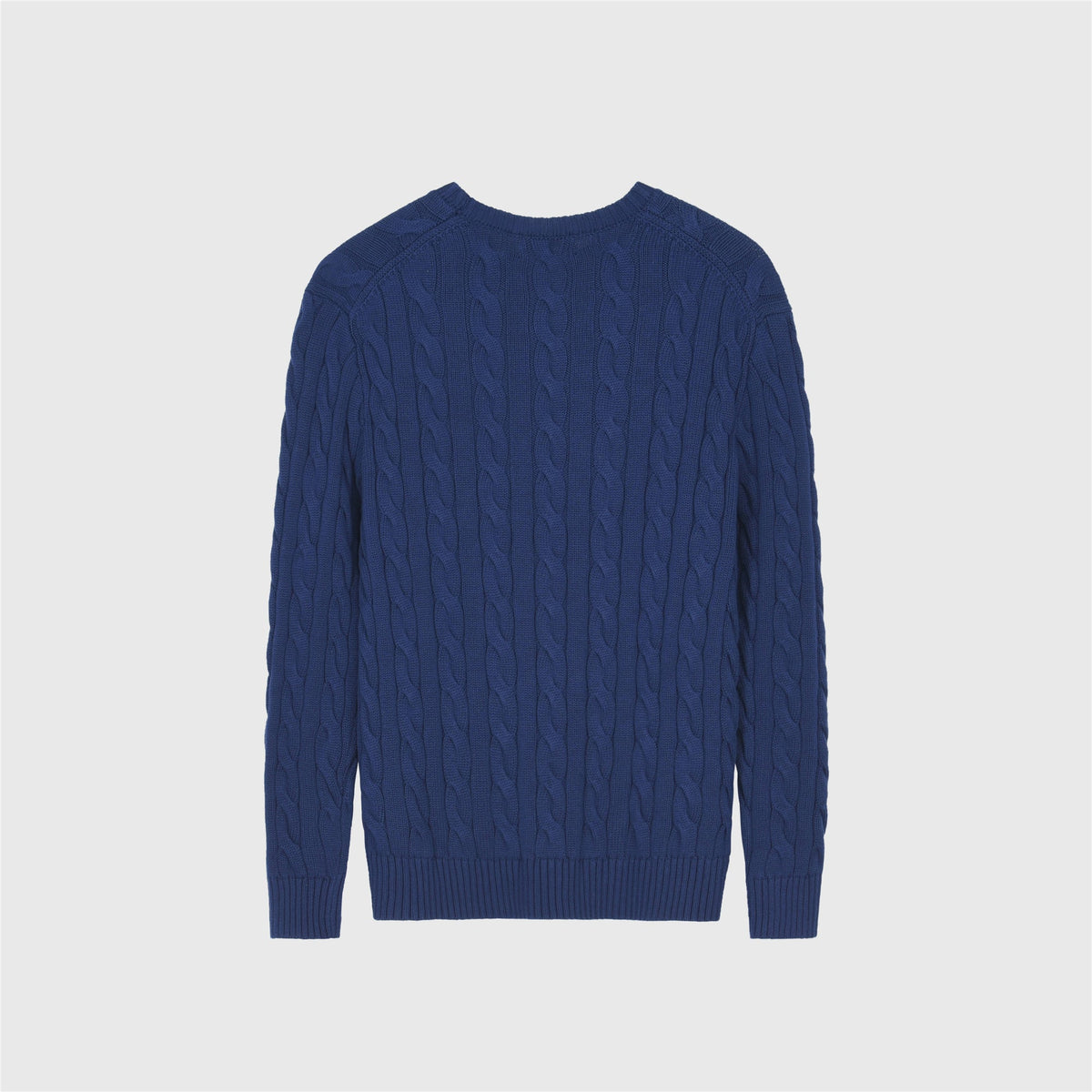 Polo Ralph Lauren Men's Cable Knit Crewneck Sweater Navy Blue