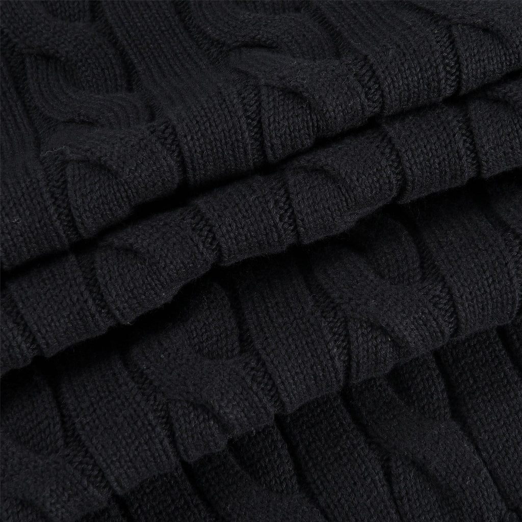 Polo Ralph Lauren Men's Cable Knit Crewneck Sweater Black