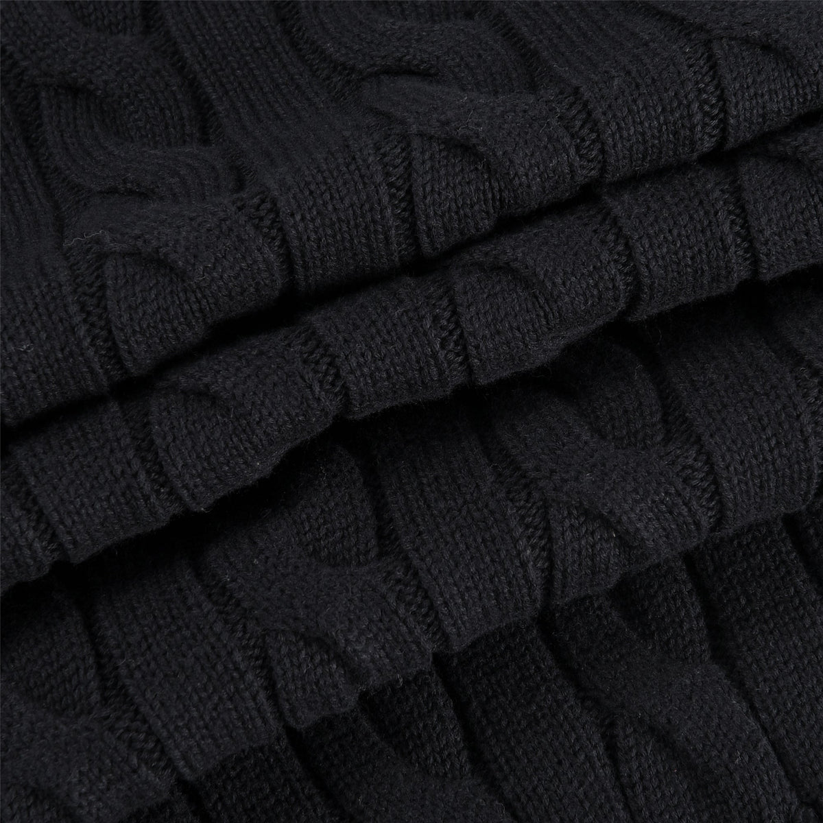 Polo Ralph Lauren Men's Cable Knit Crewneck Sweater Black