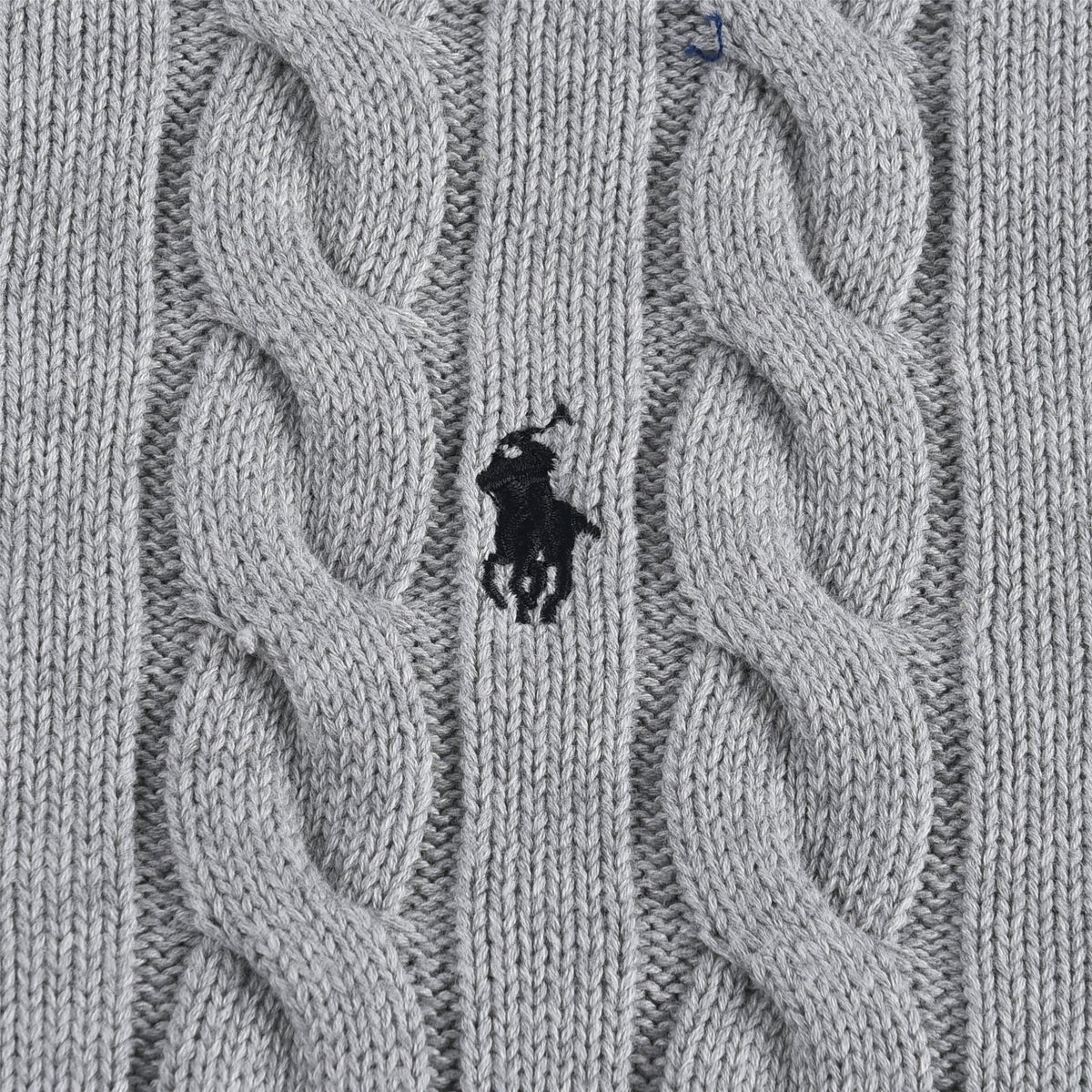 Polo Ralph Lauren Men's Cable Knit Crewneck Sweater Light Grey