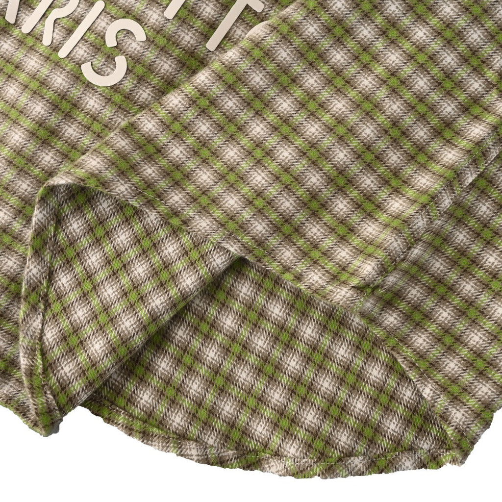 Louis Vuitton Green Plaid LV Logo Long Sleeve Shirt
