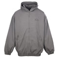 Balenciaga Grey Embroidered Logo Hooded Zip Jacket
