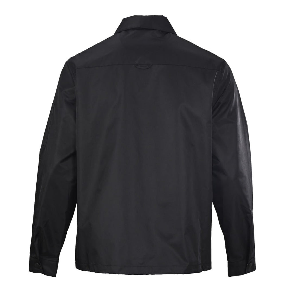 Prada Black Triangle Logo Re-Nylon Zip Shirt Jacket