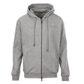 Burberry Grey Script Logo Full Zip Hooded Sweatshirt