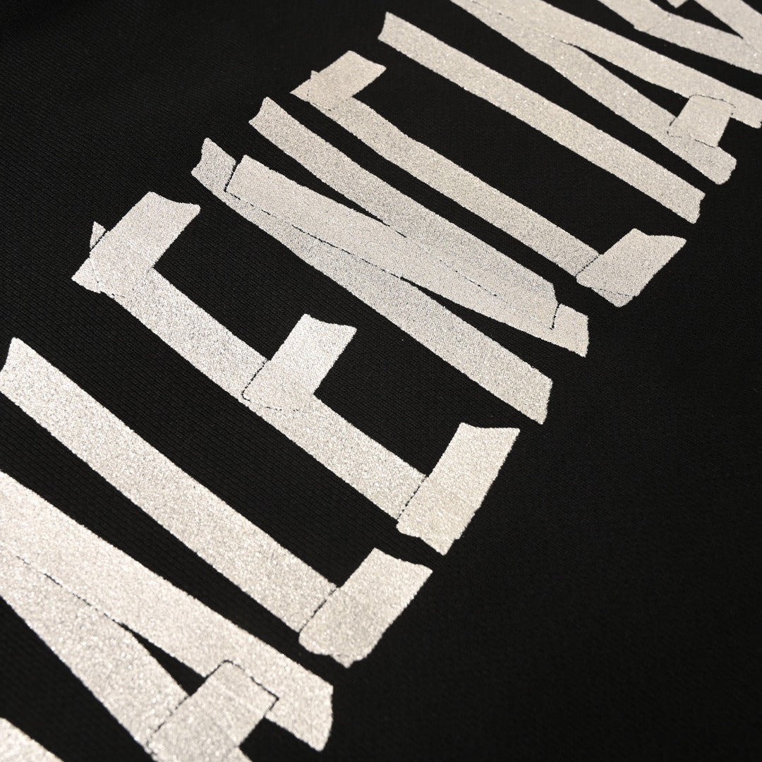 Balenciaga Black BB Logo Full Zip Hooded Sweatshirt