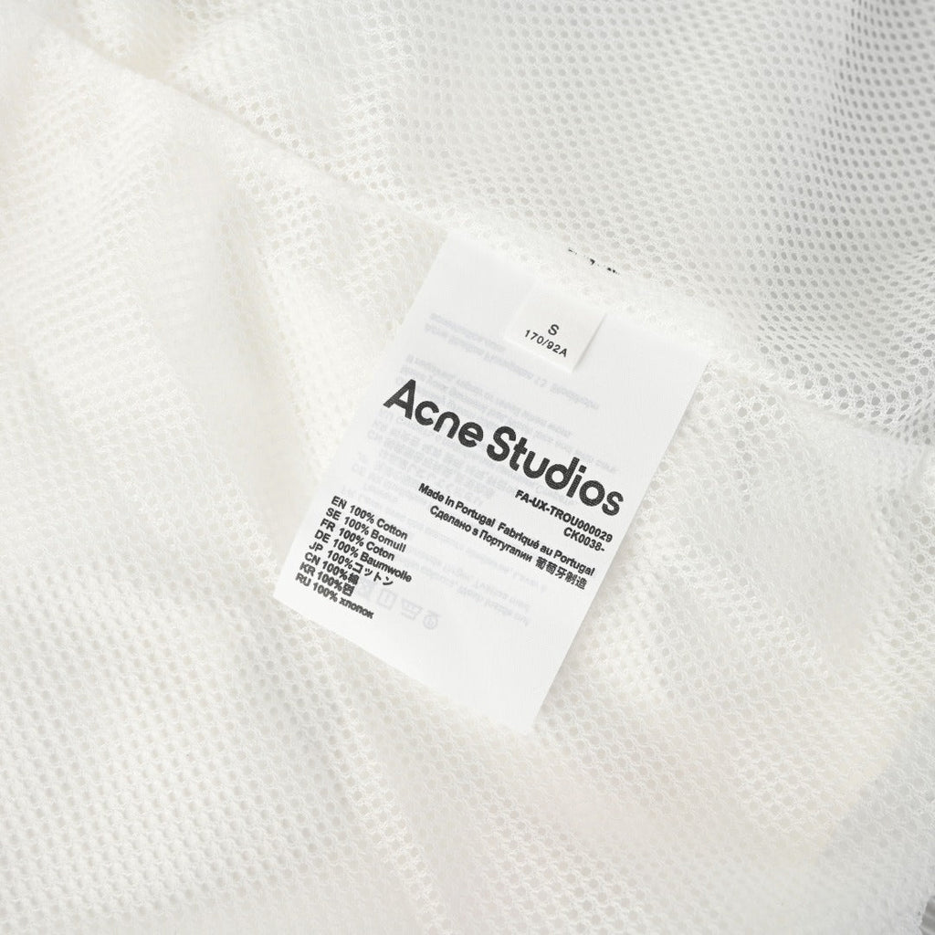 Acne Studios White Pink Graphic Print Zip Track Jacket