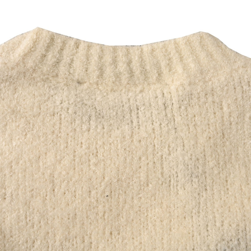 Louis Vuitton Cream Script Vuitton Logo Crew Neck Sweater