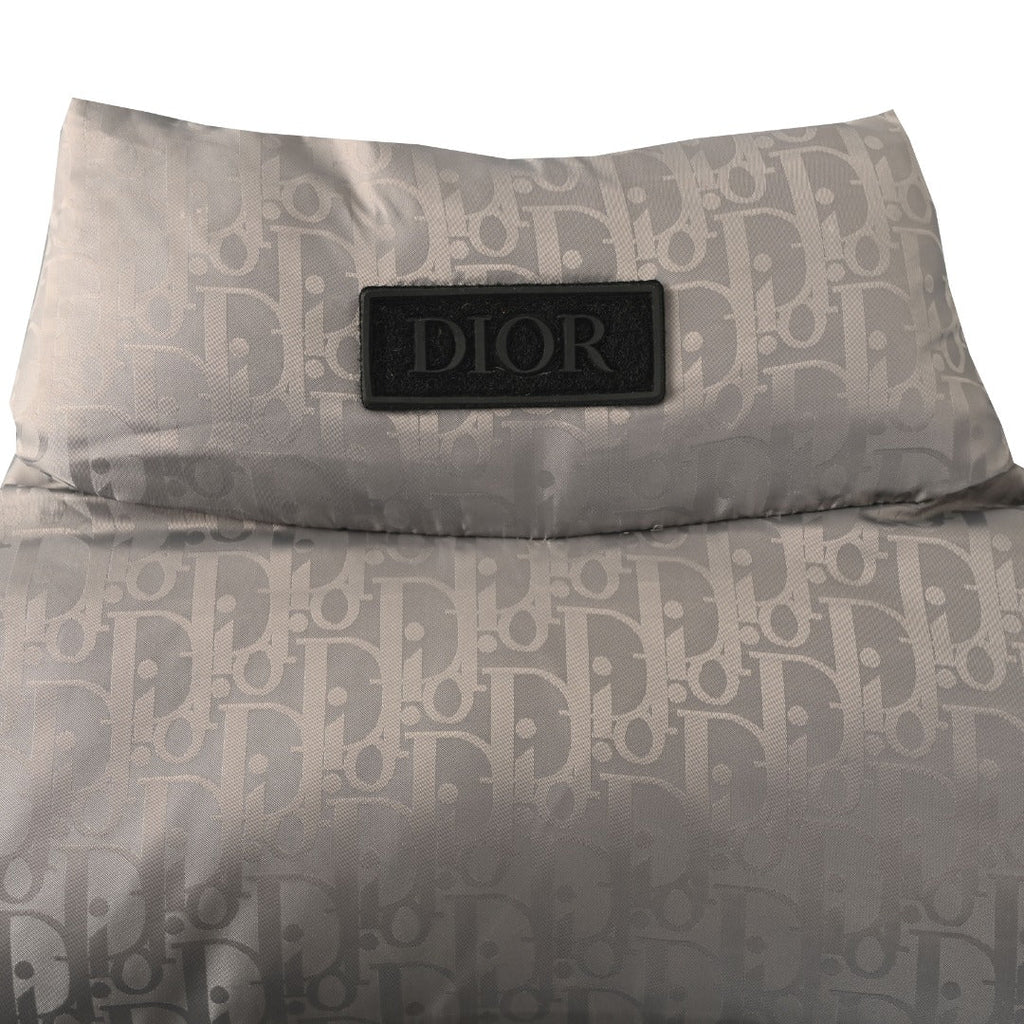 Dior Grey Oblique Print Puffer Vest