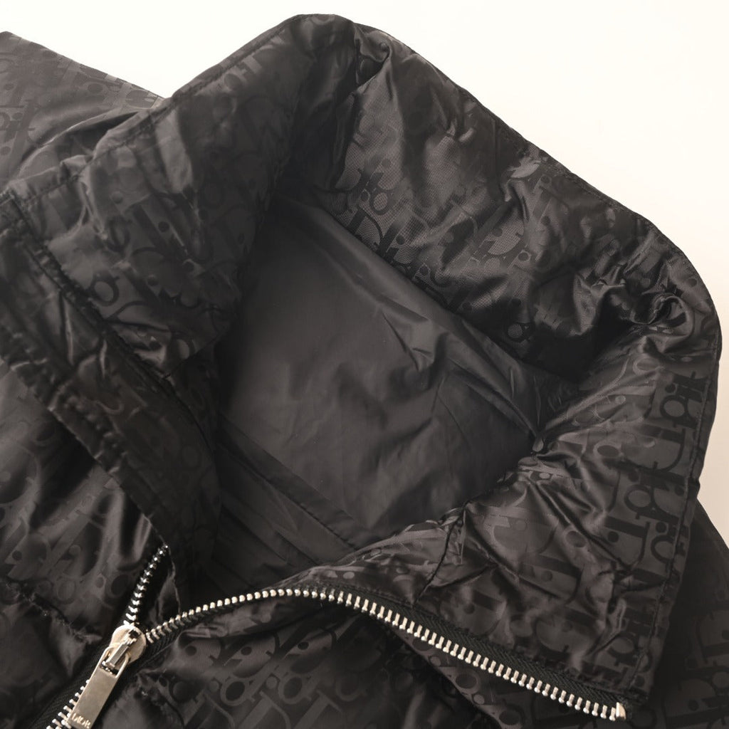 Dior Black Oblique Print Puffer Vest