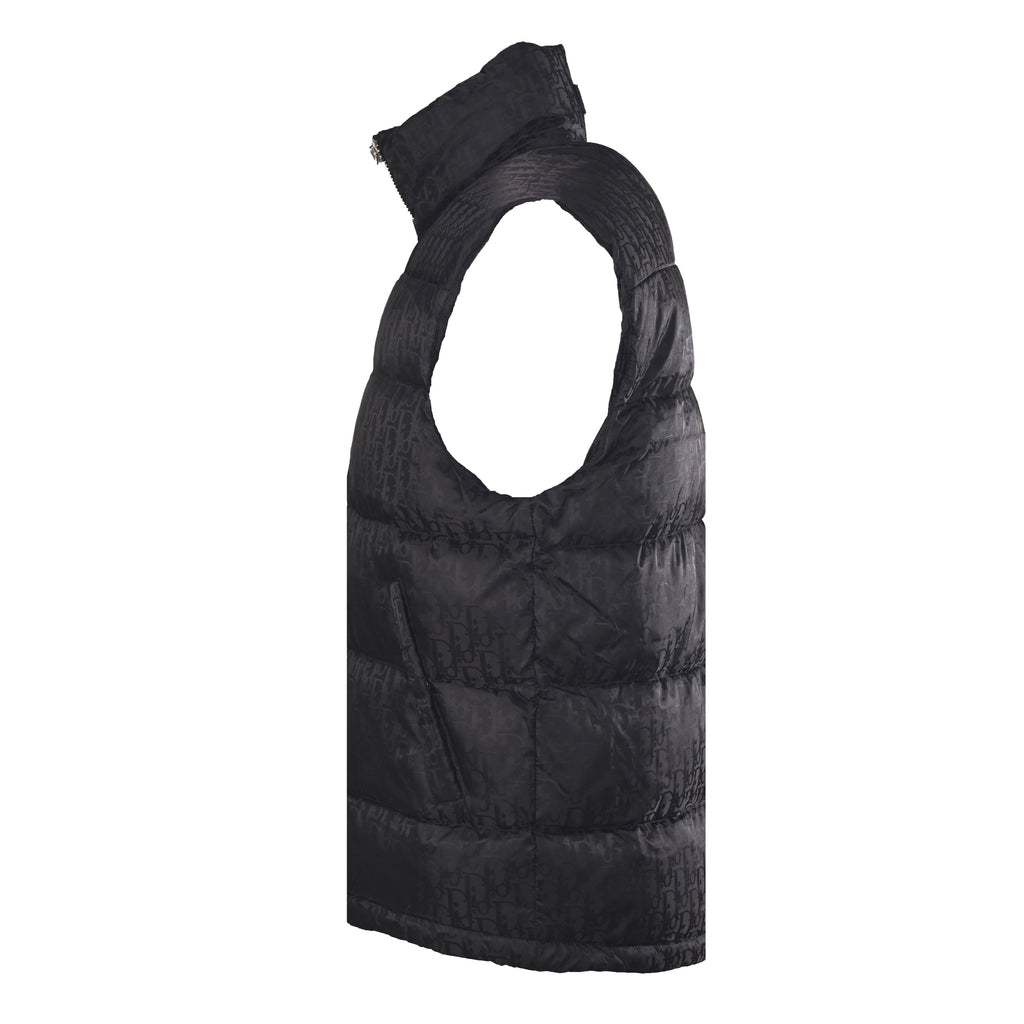 Dior Black Oblique Print Puffer Vest
