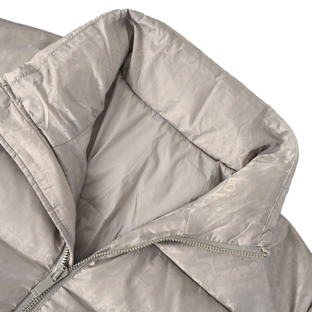 Dior Oblique Jacquard Grey Stand Collar Down Jacket