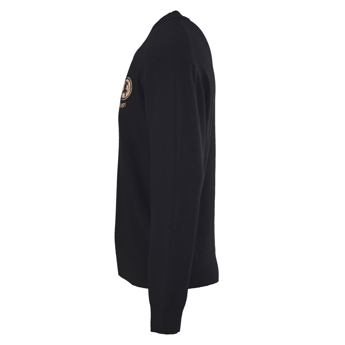 Burberry Black Equestrian Knight Logo Crew Neck Sweater