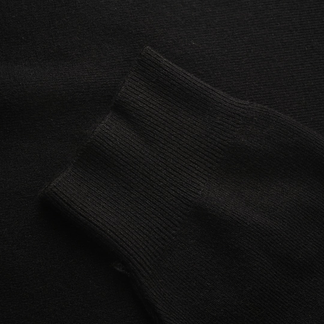 Burberry Black Equestrian Knight Logo Crew Neck Sweater