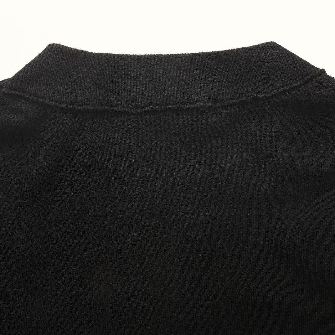 Burberry Black Equestrian Knight Logo Crew Neck Sweater