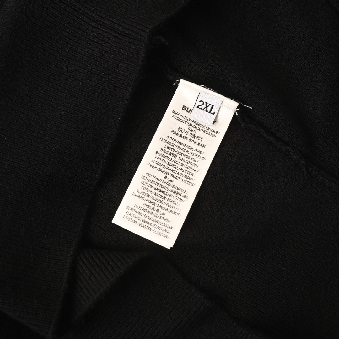 Burberry Black Equestrian Knight Logo Crew Neck Sweater
