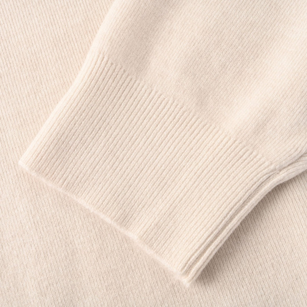 Burberry Cream Equestrian Knight Logo Crew Neck Sweater