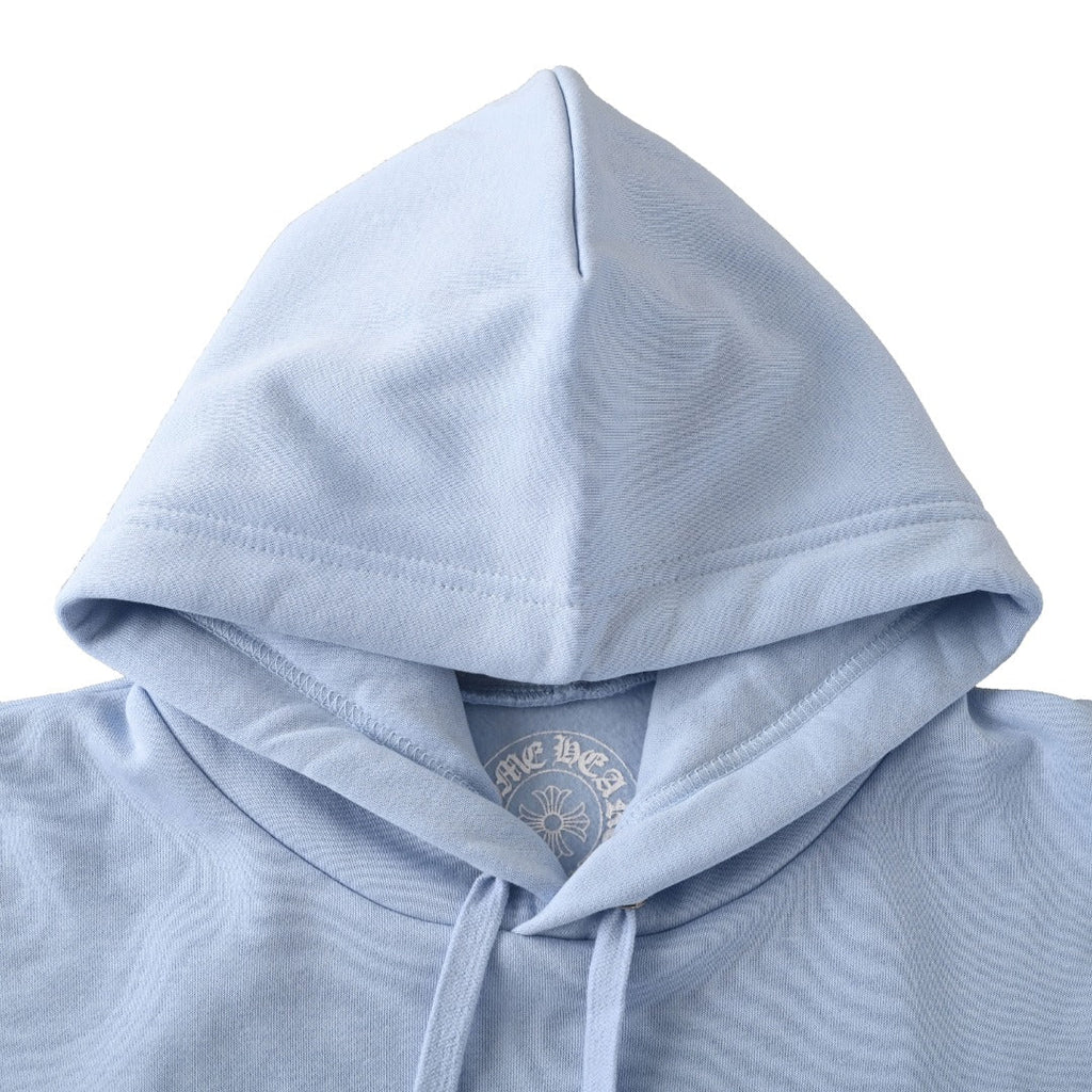 Chrome Hearts Light Blue Miami Horseshoe Logo Pullover Hoodie