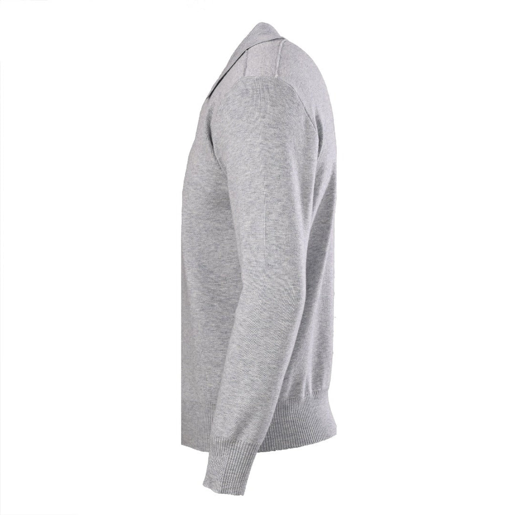 Burberry Grey Collared Button Knit Cardigan