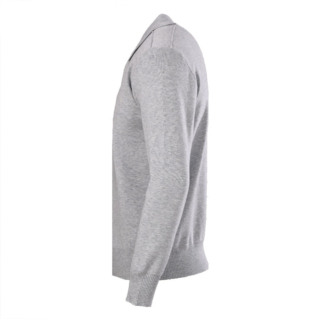 Burberry Grey Collared Button Knit Cardigan