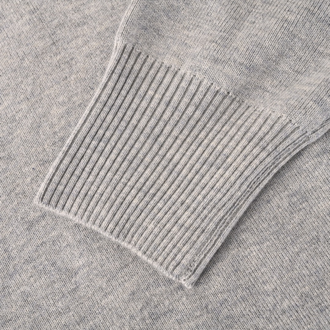 Burberry Grey Collared Button Knit Cardigan