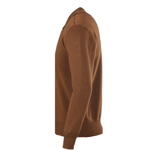 Burberry Brown Collared Button Knit Cardigan