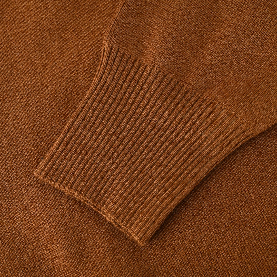 Burberry Brown Collared Button Knit Cardigan