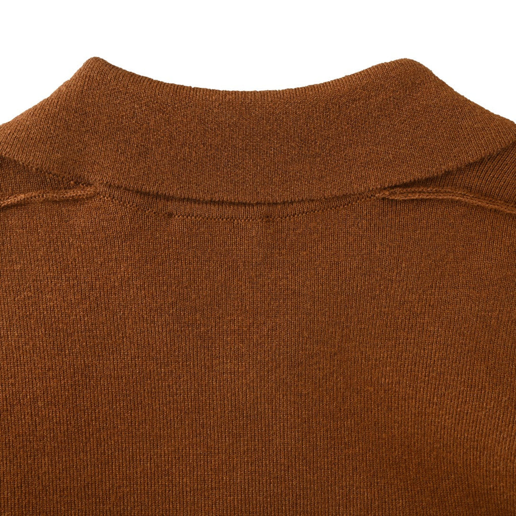 Burberry Brown Collared Button Knit Cardigan