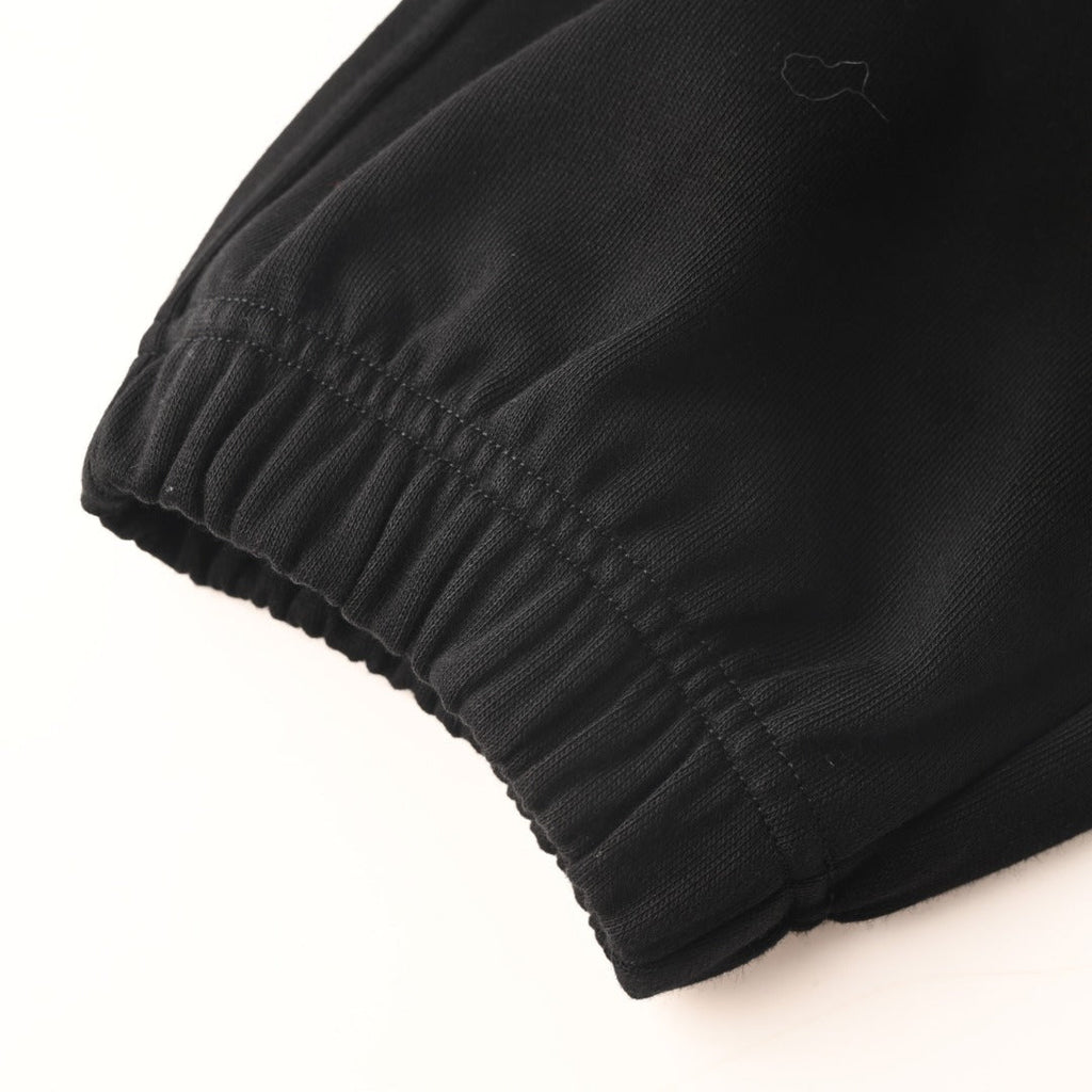 Burberry Black Equestrian Knight Logo Jogger Pants