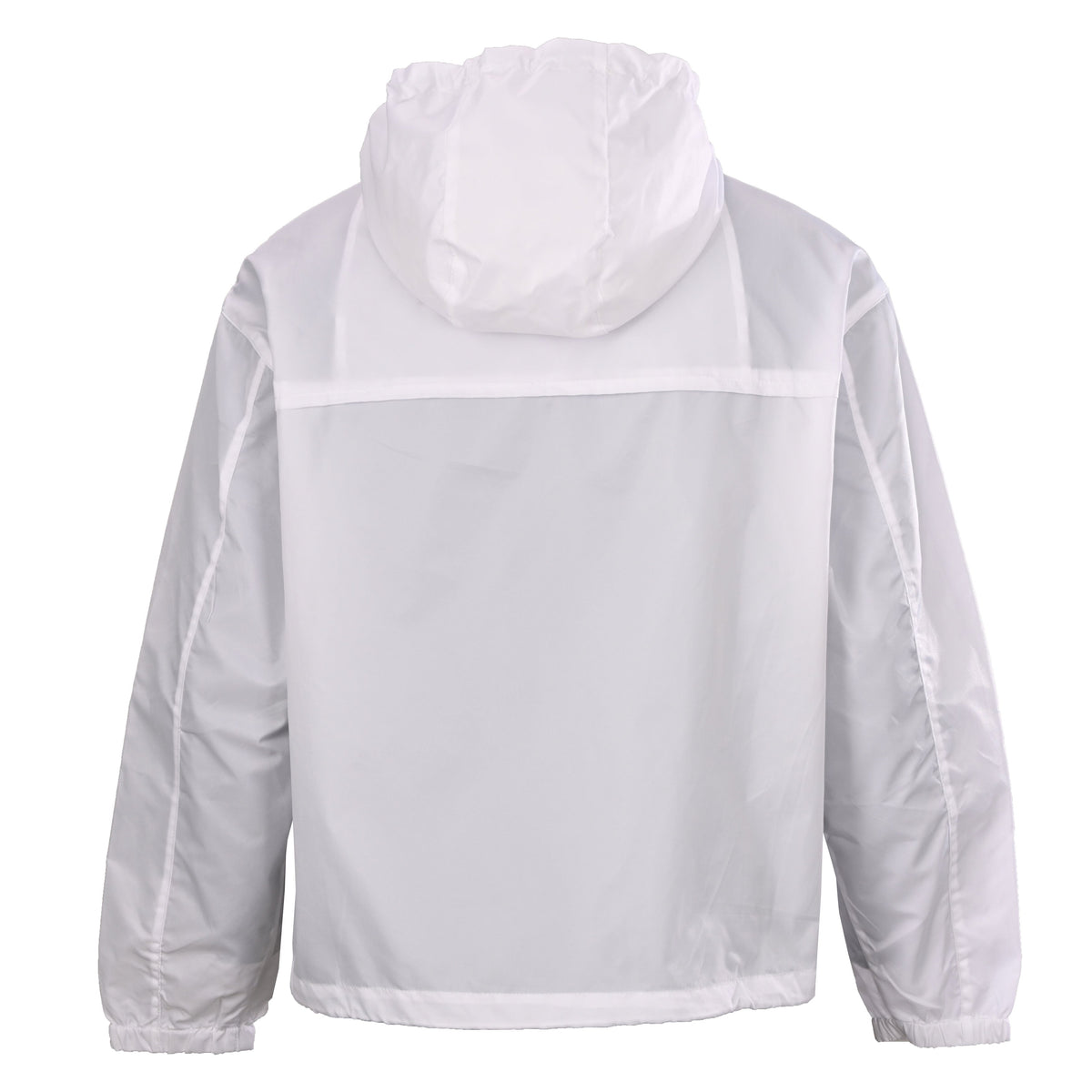 Prada White Triangle Logo Hooded Nylon Windbreaker