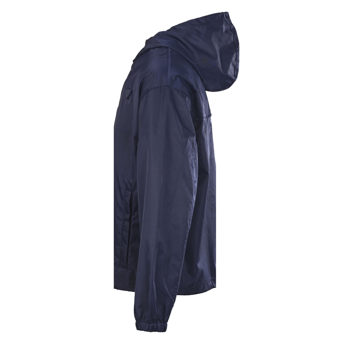 Prada Navy Triangle Logo Re-Nylon Hooded Windbreaker