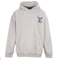 Louis Vuitton Grey LV Logo Embroidered Hoodie