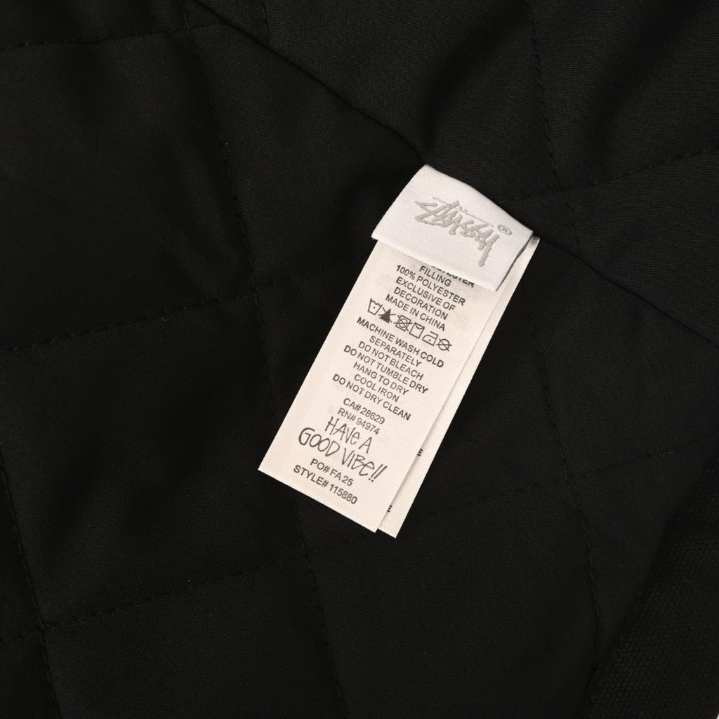 Stussy Built Tough Black Canvas Work Jacket