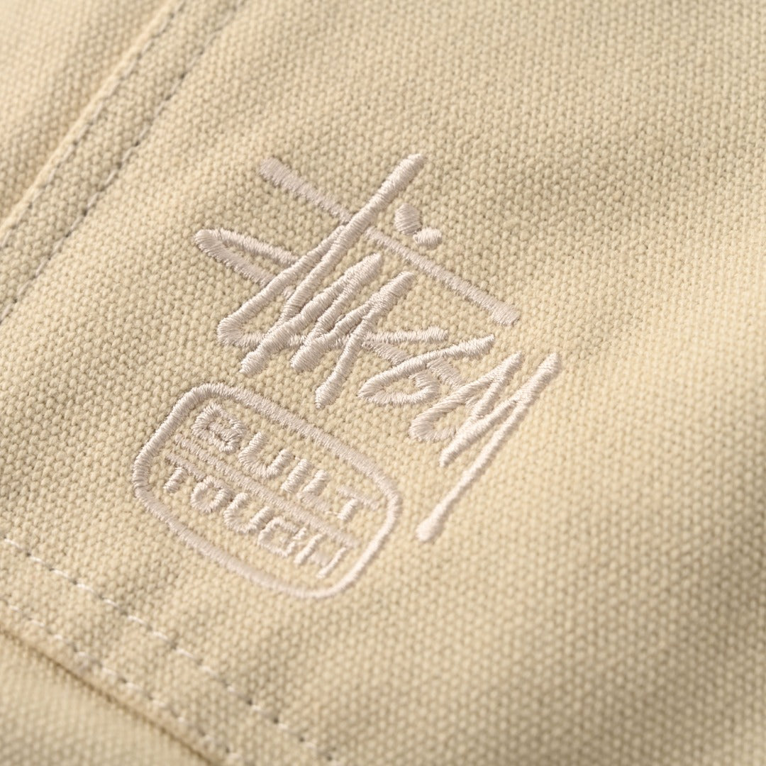 Stussy Built Tough Beige Canvas Work Jacket