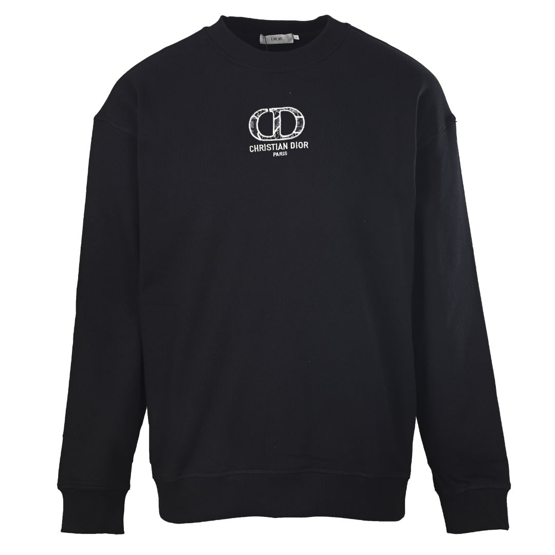 Dior Christian Dior CD Logo Black Crew Neck Sweatshirt