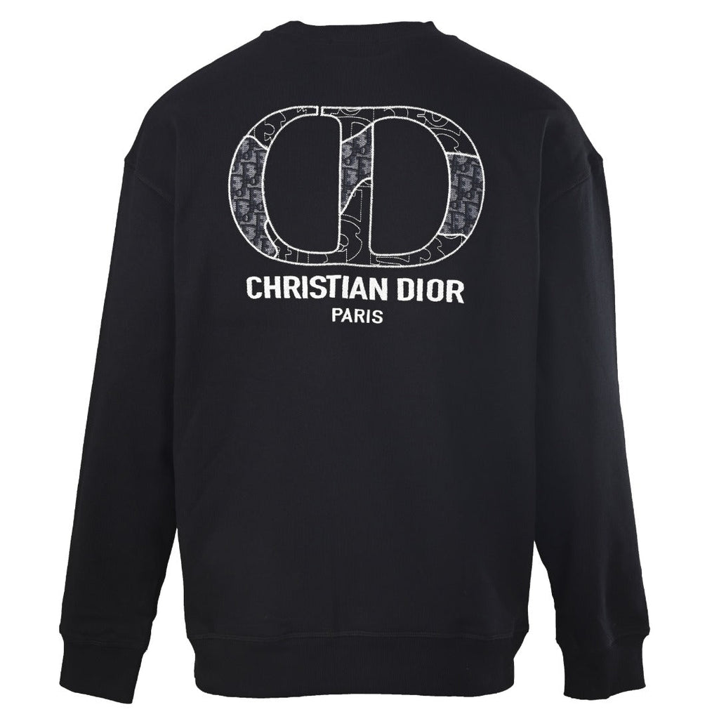 Dior Christian Dior CD Logo Black Crew Neck Sweatshirt