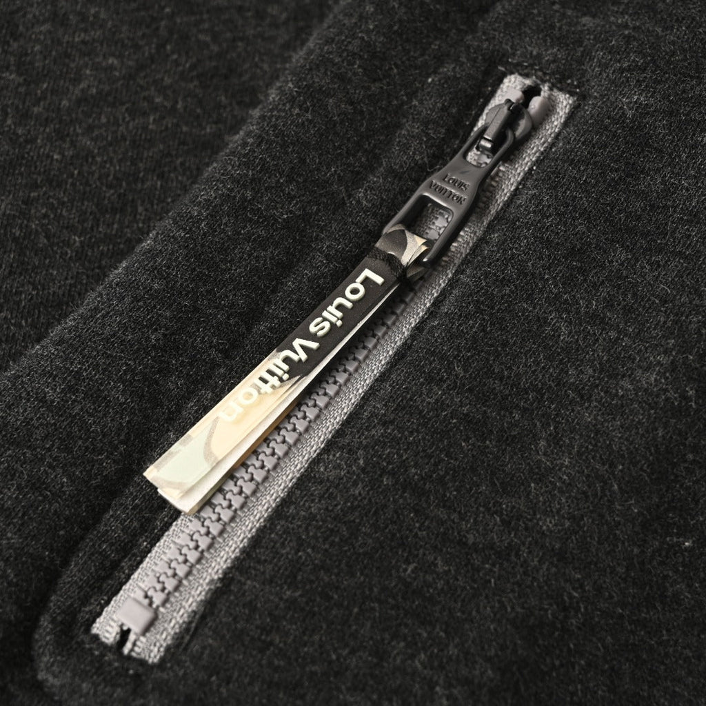 Louis Vuitton Dark Grey LV Embroidered Crew Neck Sweatshirt