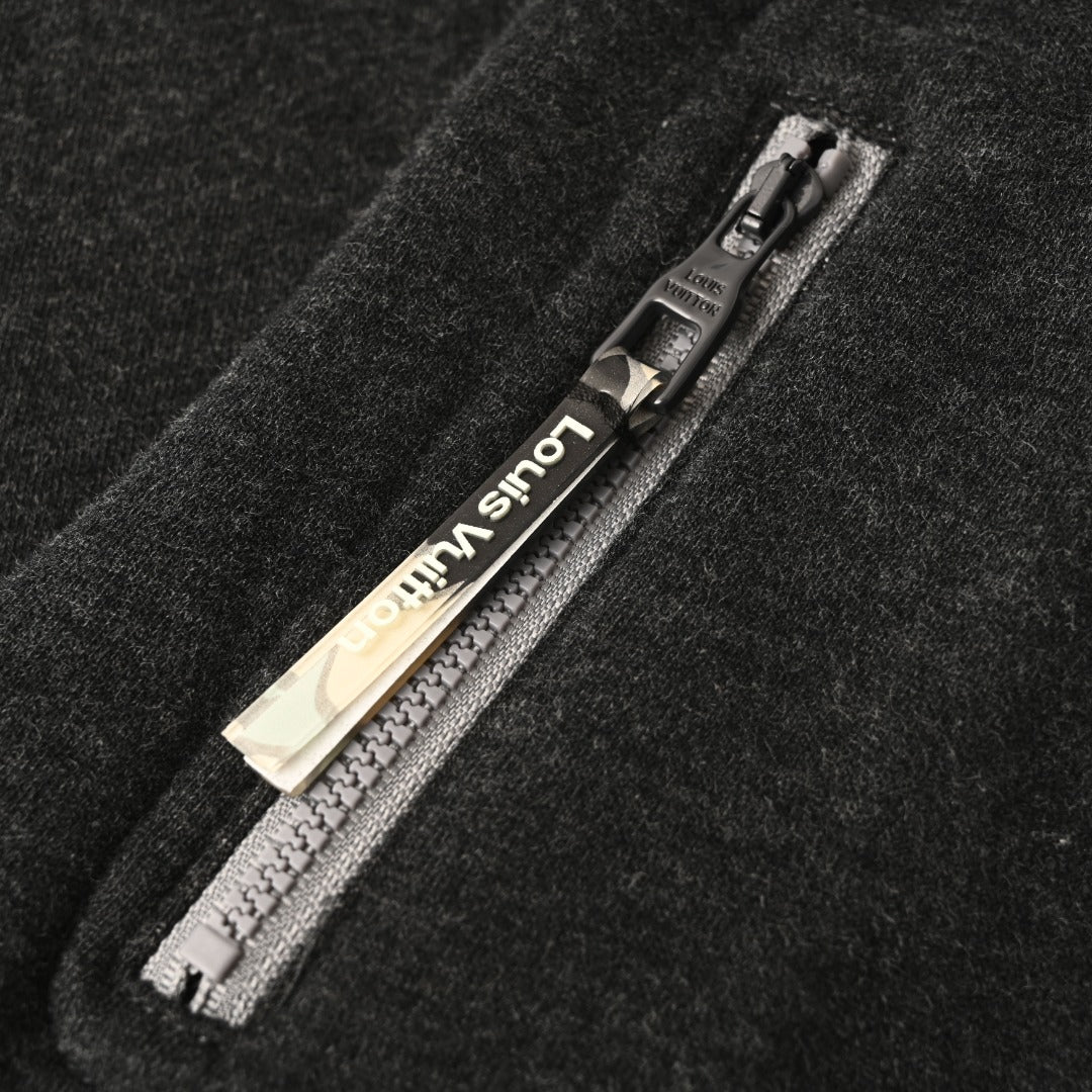 Louis Vuitton Dark Grey LV Embroidered Crew Neck Sweatshirt