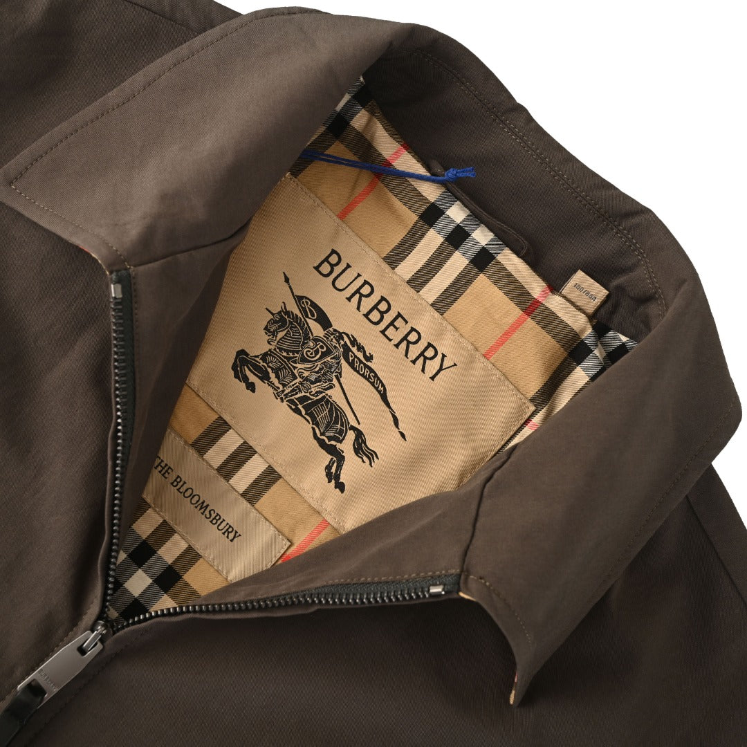 Burberry The Bloomsbury Brown Zip Collar Jacket