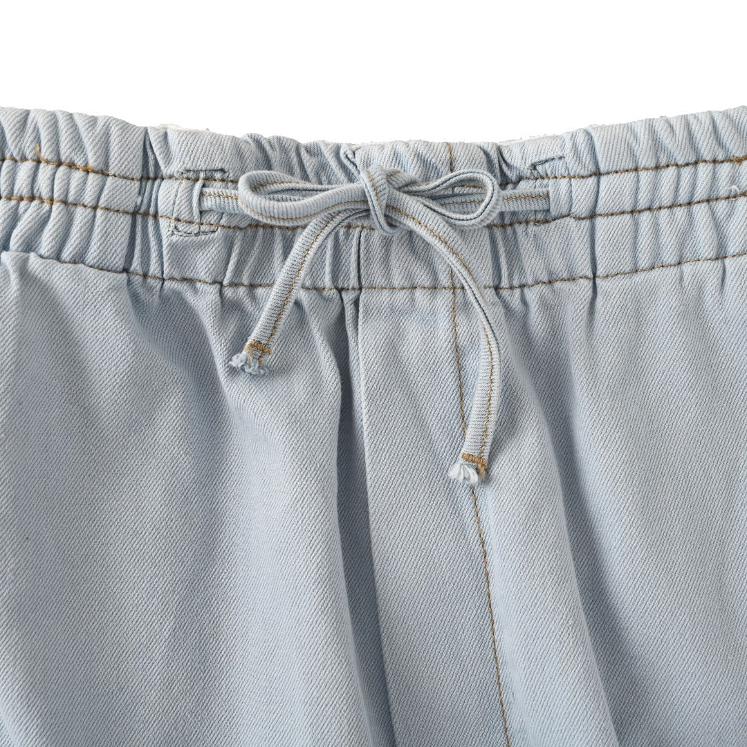 Loewe Paula's Ibiza Light Blue Drawstring Wide Leg Denim Pants