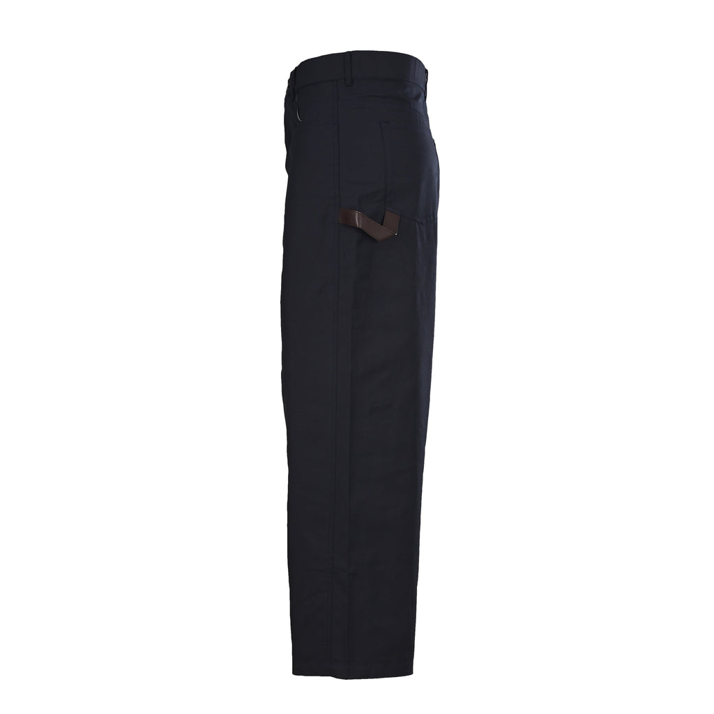 Loewe Navy Wide Leg Carpenter Cotton Trousers