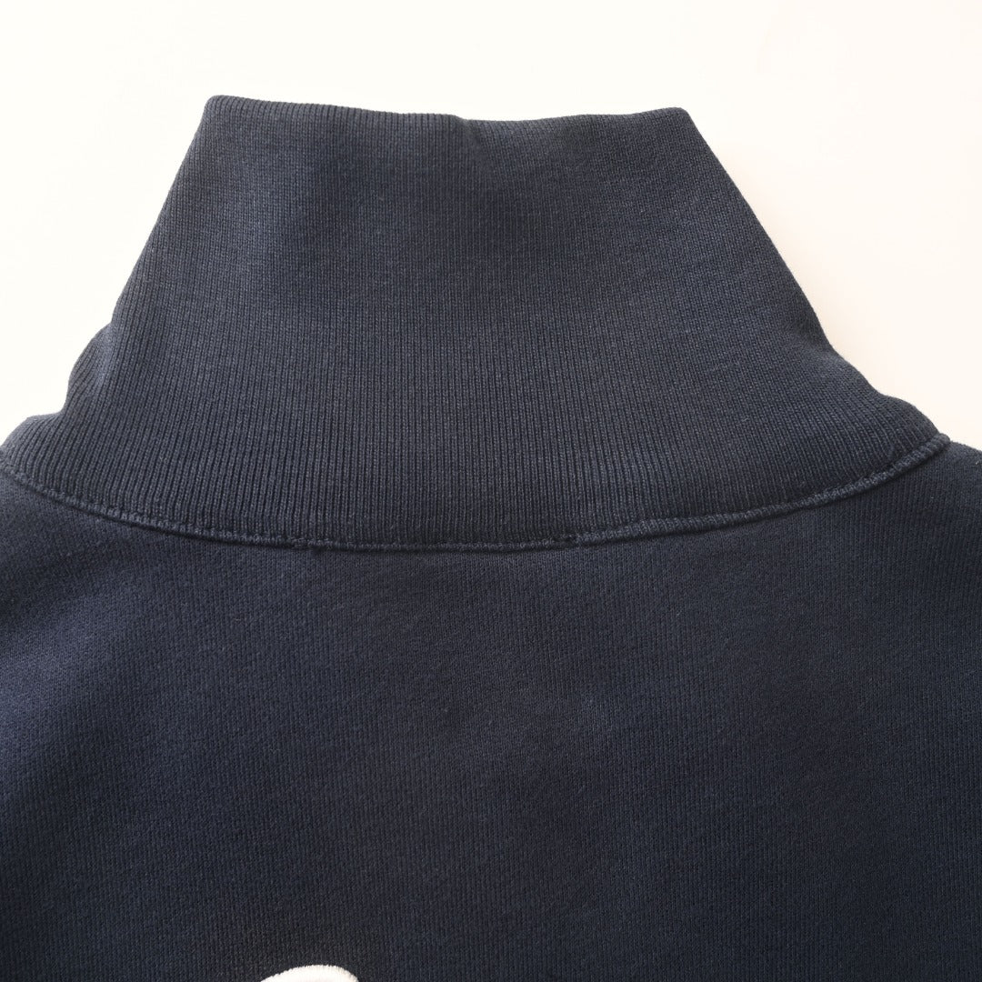 Acne Studios Navy Full Zip Stand Collar Sweat Jacket
