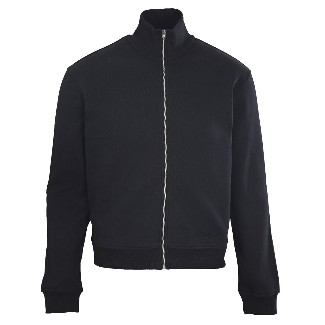 Acne Studios Black Full Zip Stand Collar Sweat Jacket