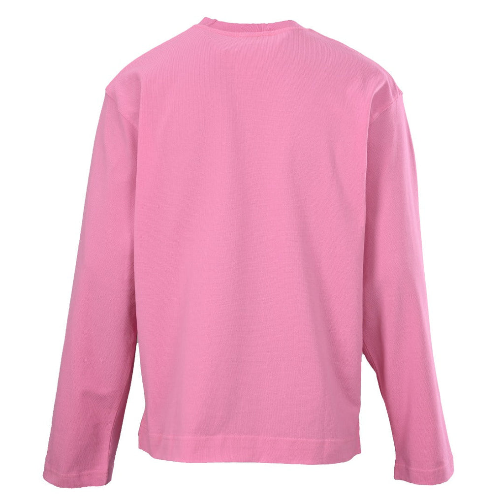 Acne Studios Pink Logo Embroidered Long Sleeve Tee