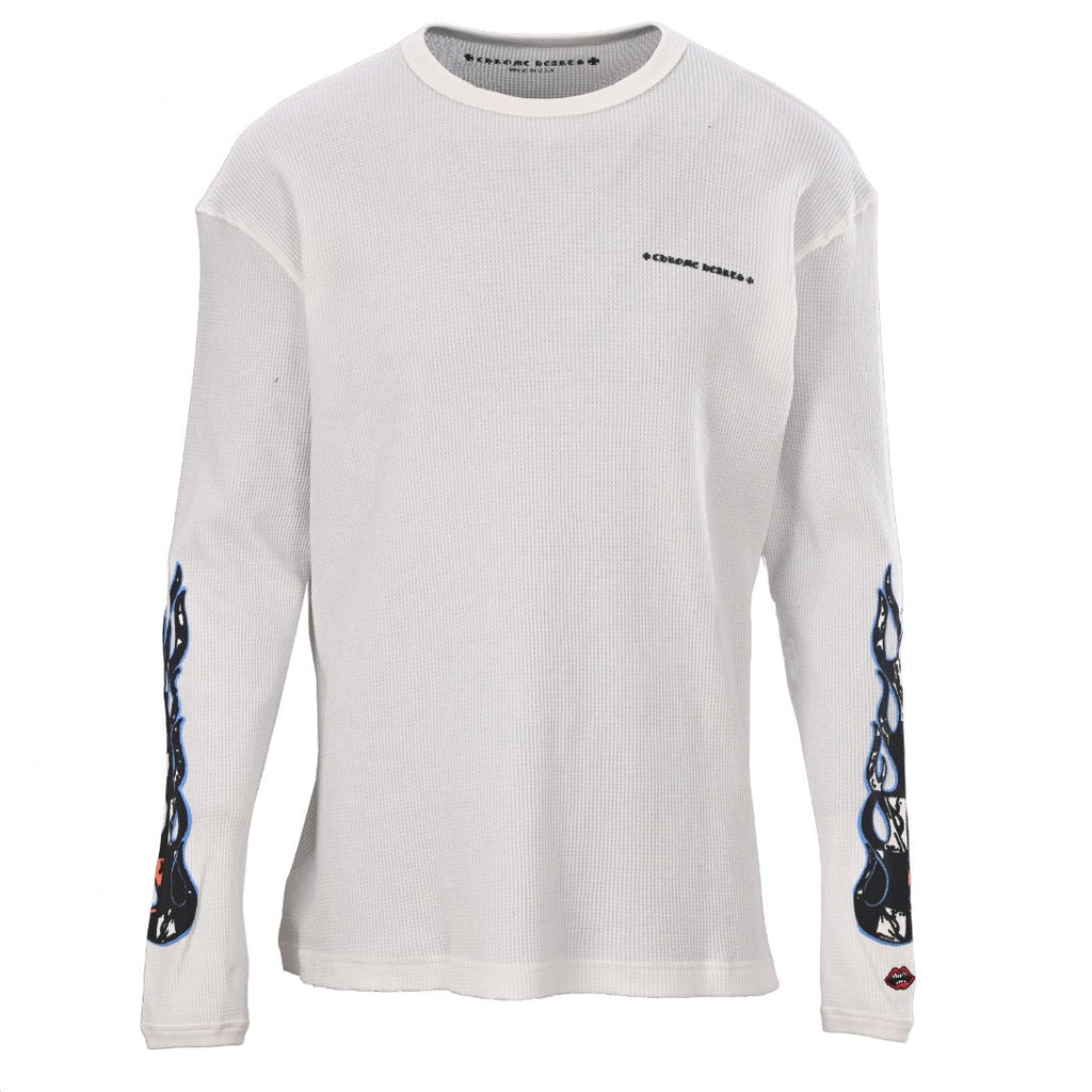 Chrome Hearts Sinister White Waffle Long Sleeve Thermal Tee