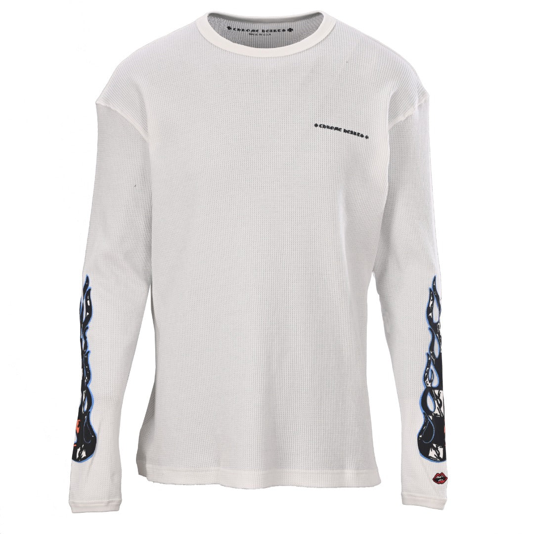 Chrome Hearts Sinister White Waffle Long Sleeve Thermal Tee