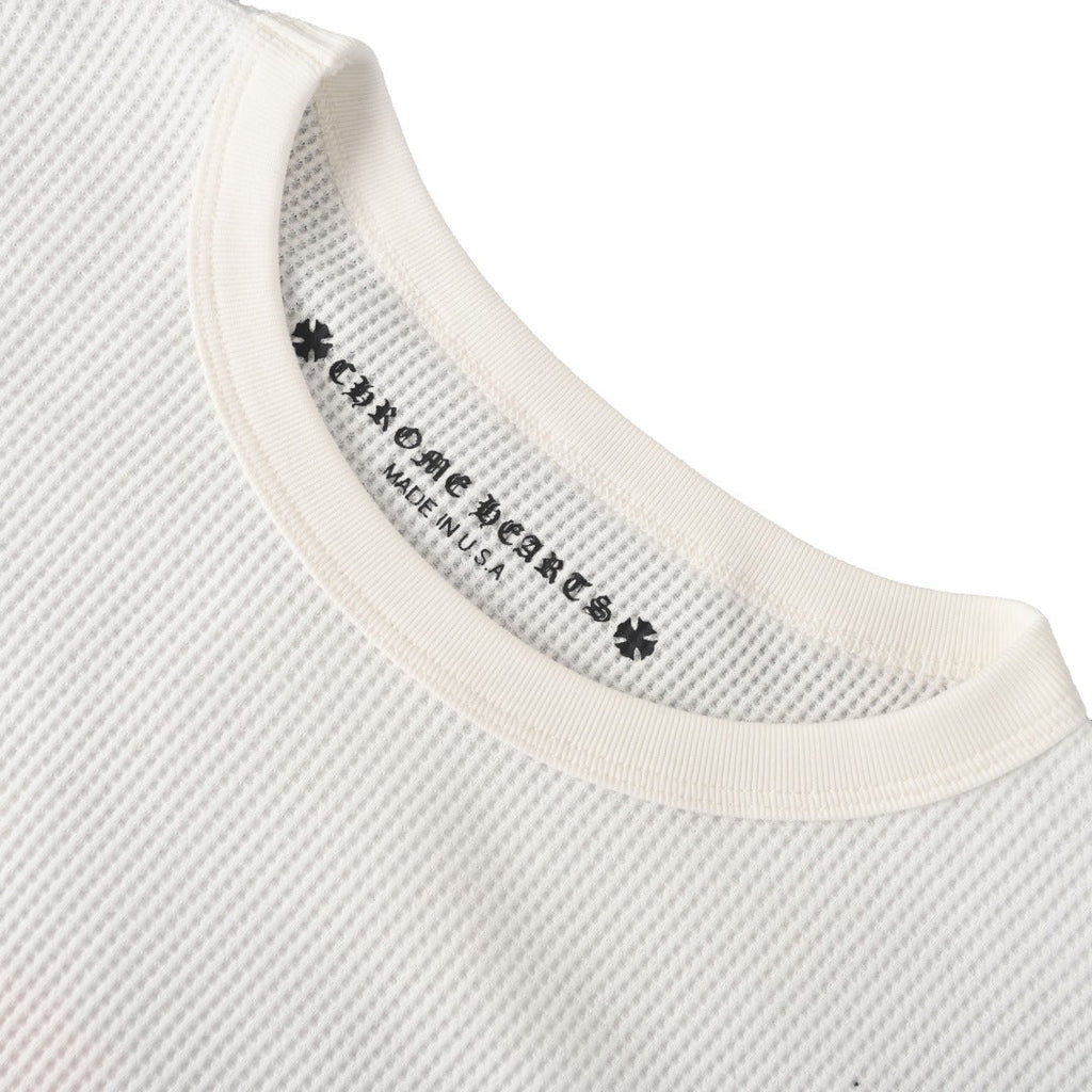 Chrome Hearts Sinister White Waffle Long Sleeve Thermal Tee