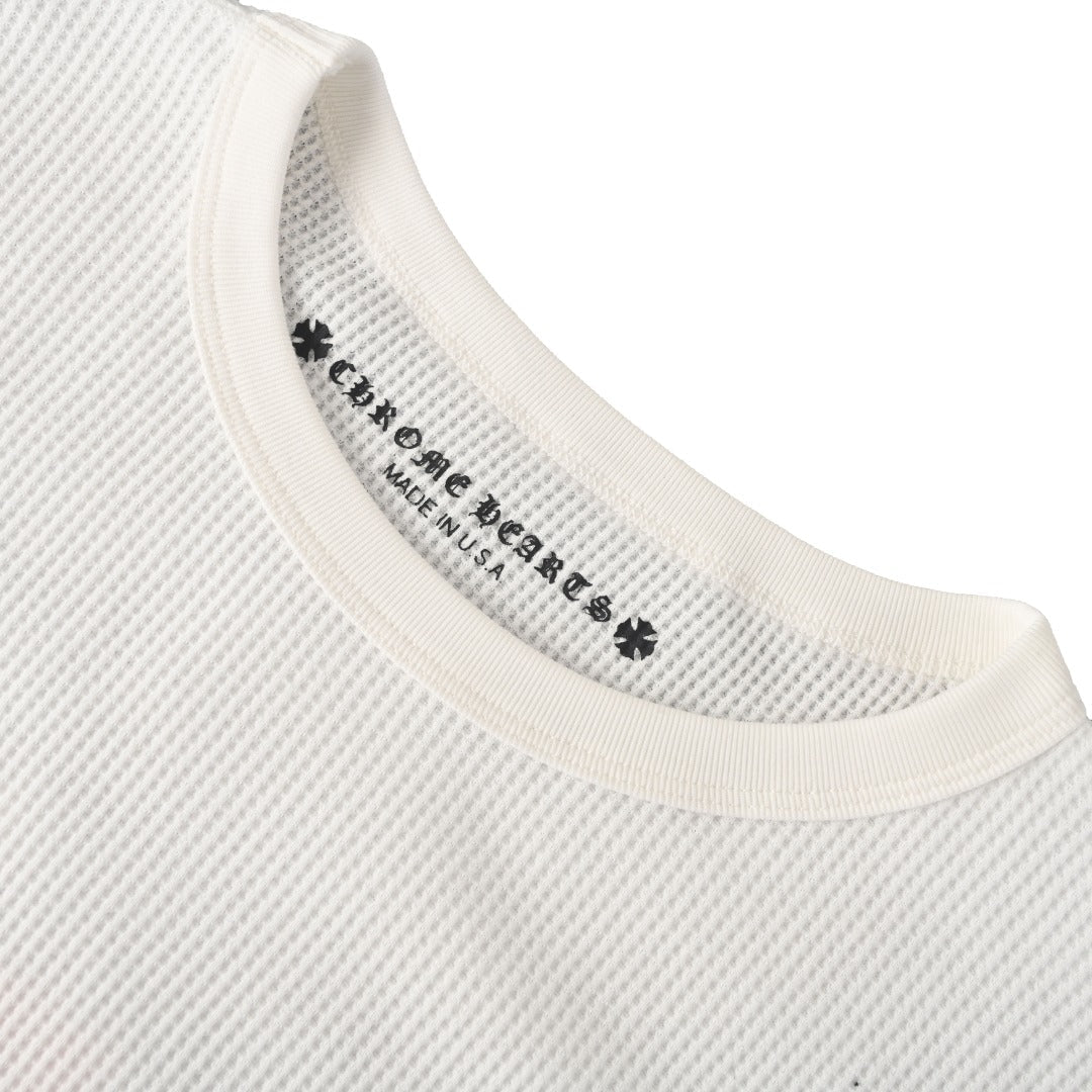 Chrome Hearts Sinister White Waffle Long Sleeve Thermal Tee