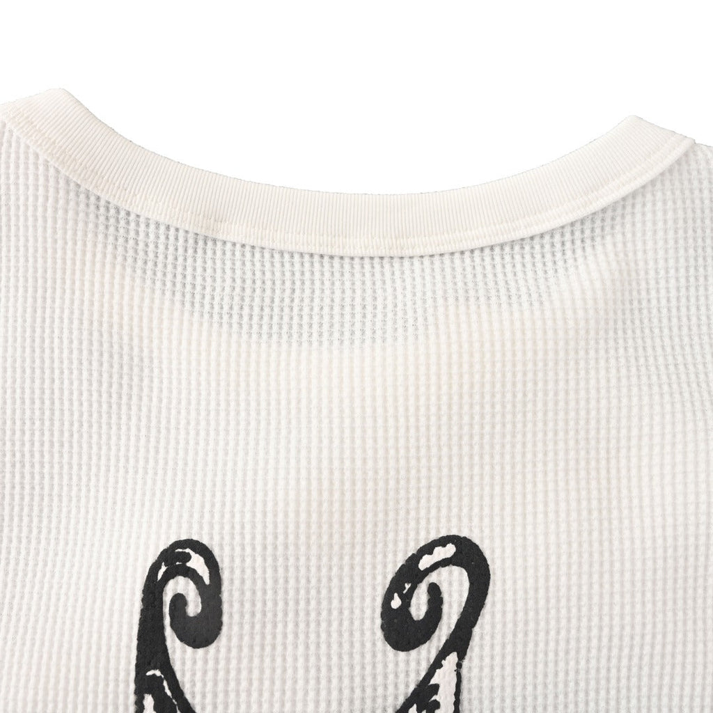 Chrome Hearts Sinister White Waffle Long Sleeve Thermal Tee
