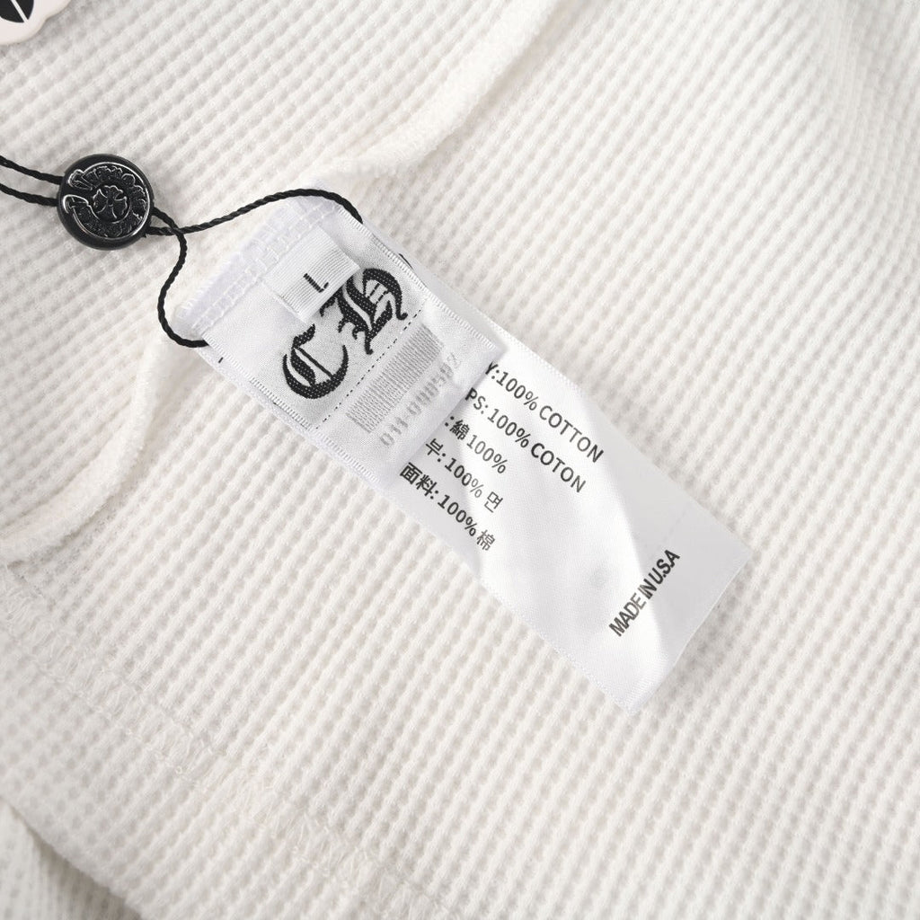 Chrome Hearts Sinister White Waffle Long Sleeve Thermal Tee