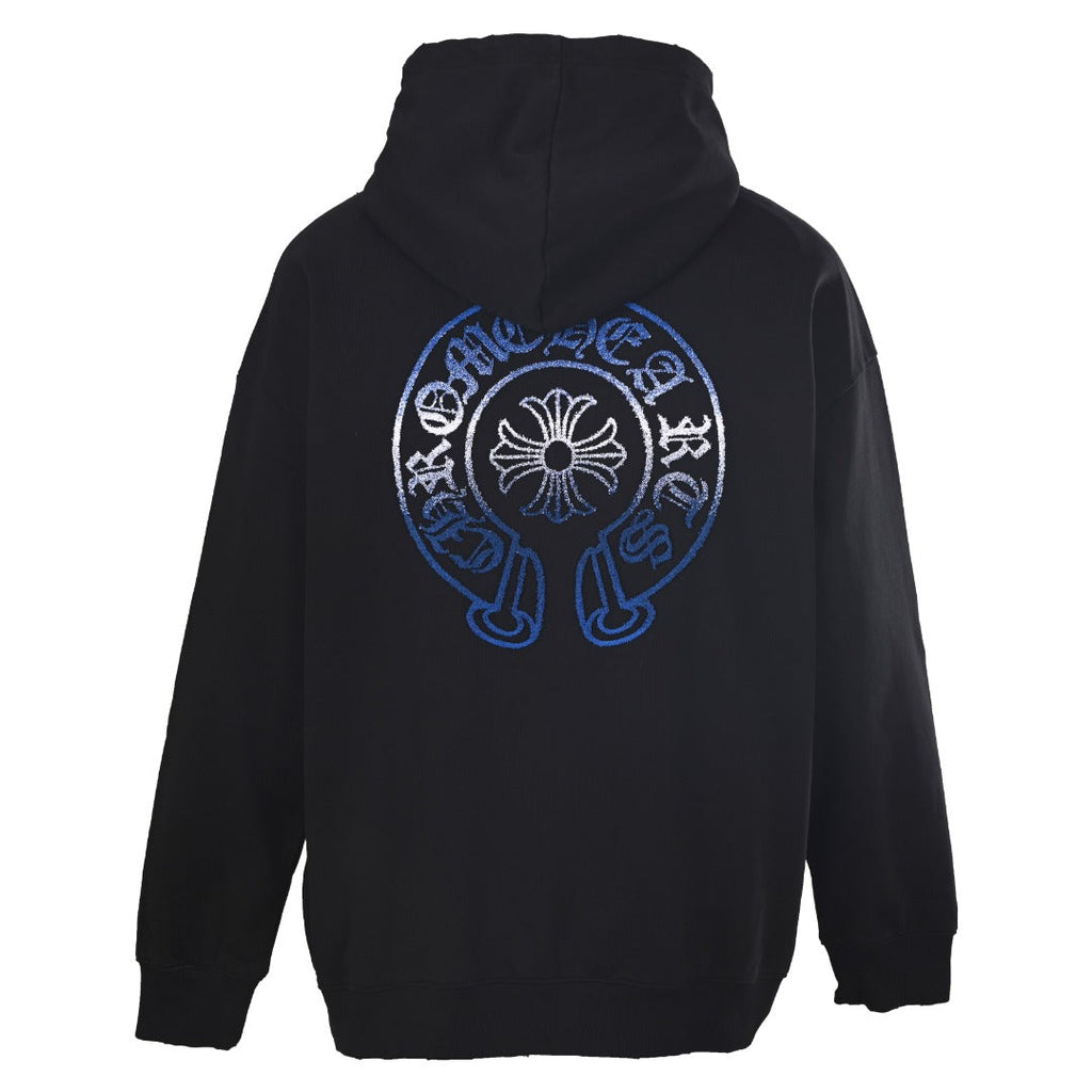 Chrome Hearts Horseshoe Logo Heather Grey Embroidered Hoodie